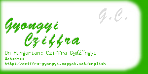 gyongyi cziffra business card